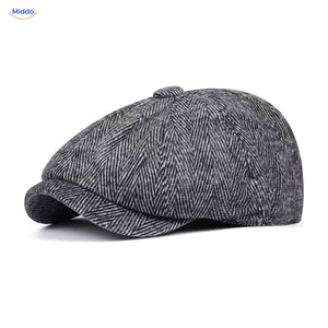 Heritage Eight flat cap, Grijs