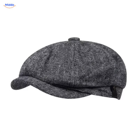 Heritage Eight flat cap, Kleine ruit grijs