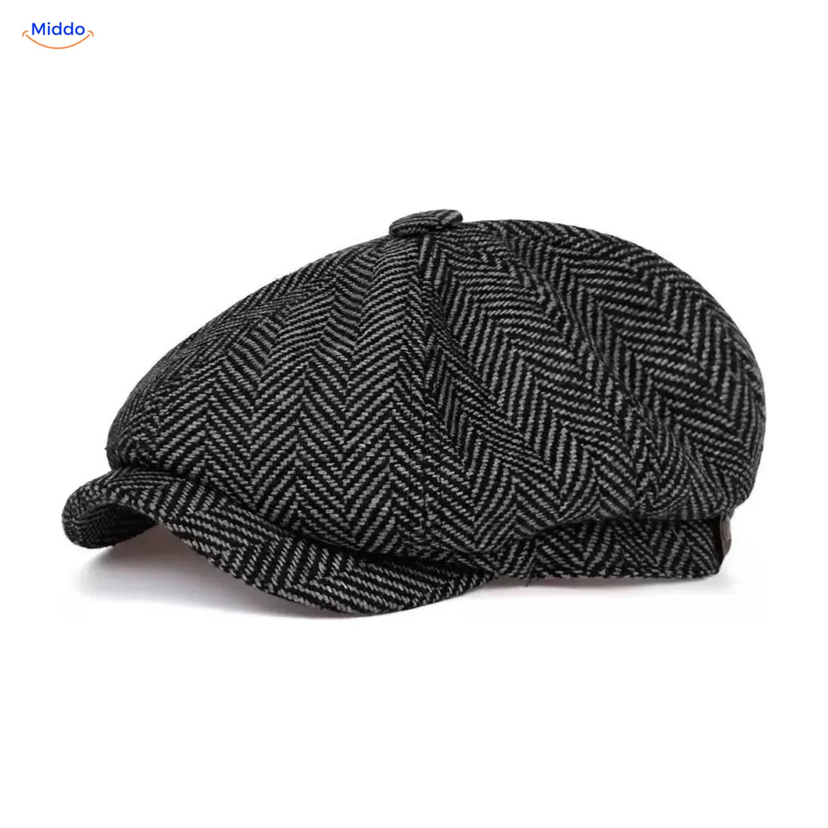 Heritage Eight flat cap, Keper donkergrijs