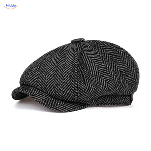 Heritage Eight flat cap, Keper donkergrijs