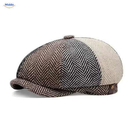 Heritage Eight flat cap, Keper kleurblok