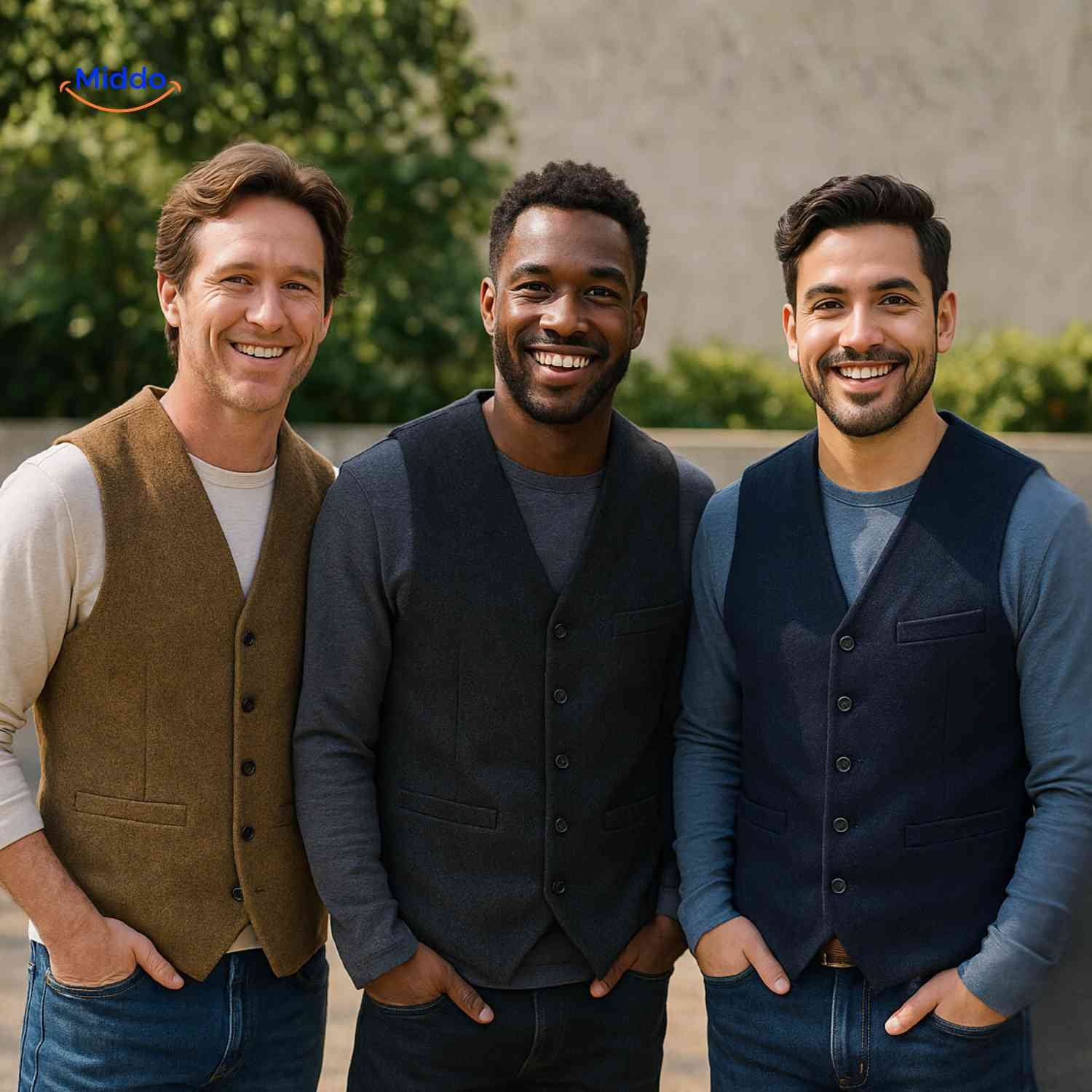 herringlux vest heren drie kleurenwww.middo.nl