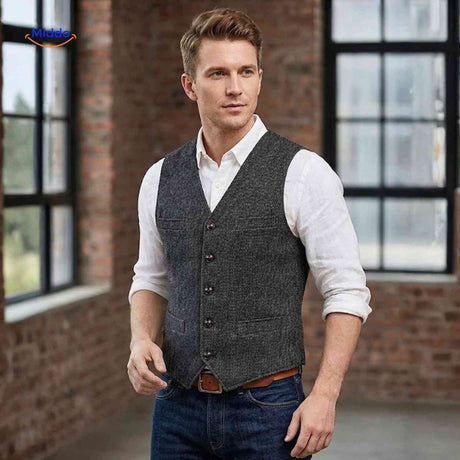 herringlux vest heren gilet klassieke stijl www.middo.nl