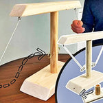 Houten Ring Toss Drinkspel met witte houten basis