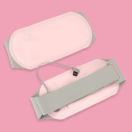 Roze Huggy verwarmingskussen en zijn USB-aansluiting.