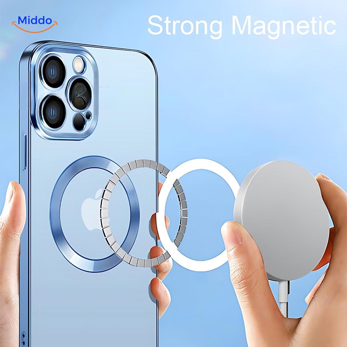 MagSafe opladen met de iCase Apple iPhone telefoon hoesje