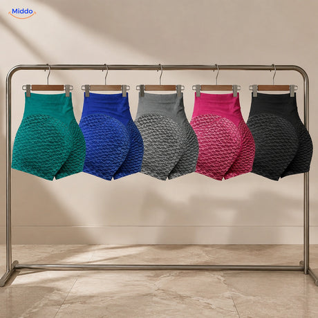 IceSilk sportshort in groen, blauw, asgrijs, rozerood en zwart