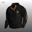 indie wear corduroy trui zwart met bruin accenten www.middo.nl