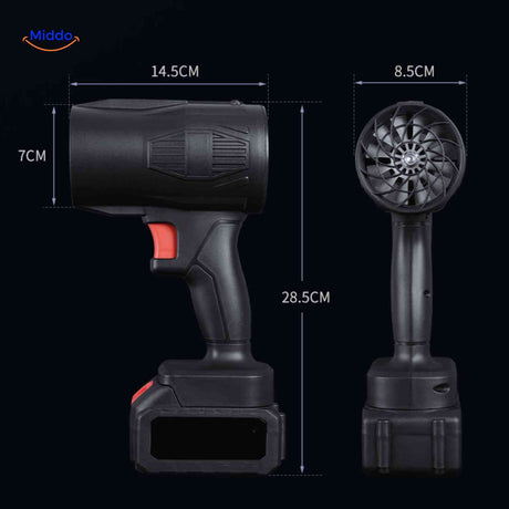 jetstorm blower afmetingen handmatige hogesnelheidsblazer compact www.middo.nl