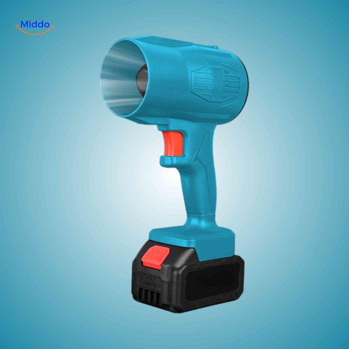 jetstorm blower draadloze blower hoge snelheid blauw model www.middo.nl