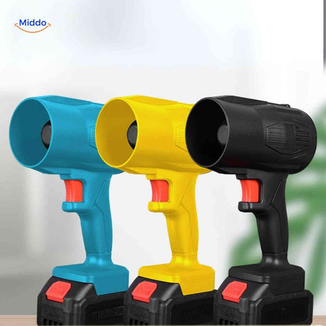 jetstorm blower draadloze blower in kleuren geel blauw zwart www.middo.nl