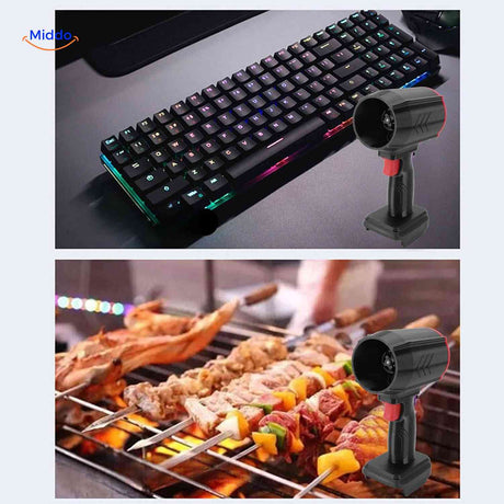 jetstorm blower gaming keyboard stofvrij en bbq aansteker www.middo.nl
