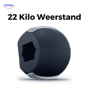 KaakMaster Pro kaaktrainer met 22 kilo weerstand voor gezichts- en kaakspieroefeningen.