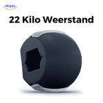 KaakMaster Pro kaaktrainer met 22 kilo weerstand voor gezichts- en kaakspieroefeningen.