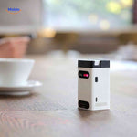 keybeam toetsenbord elegante laserprojector op houten tafel www.middo.nl