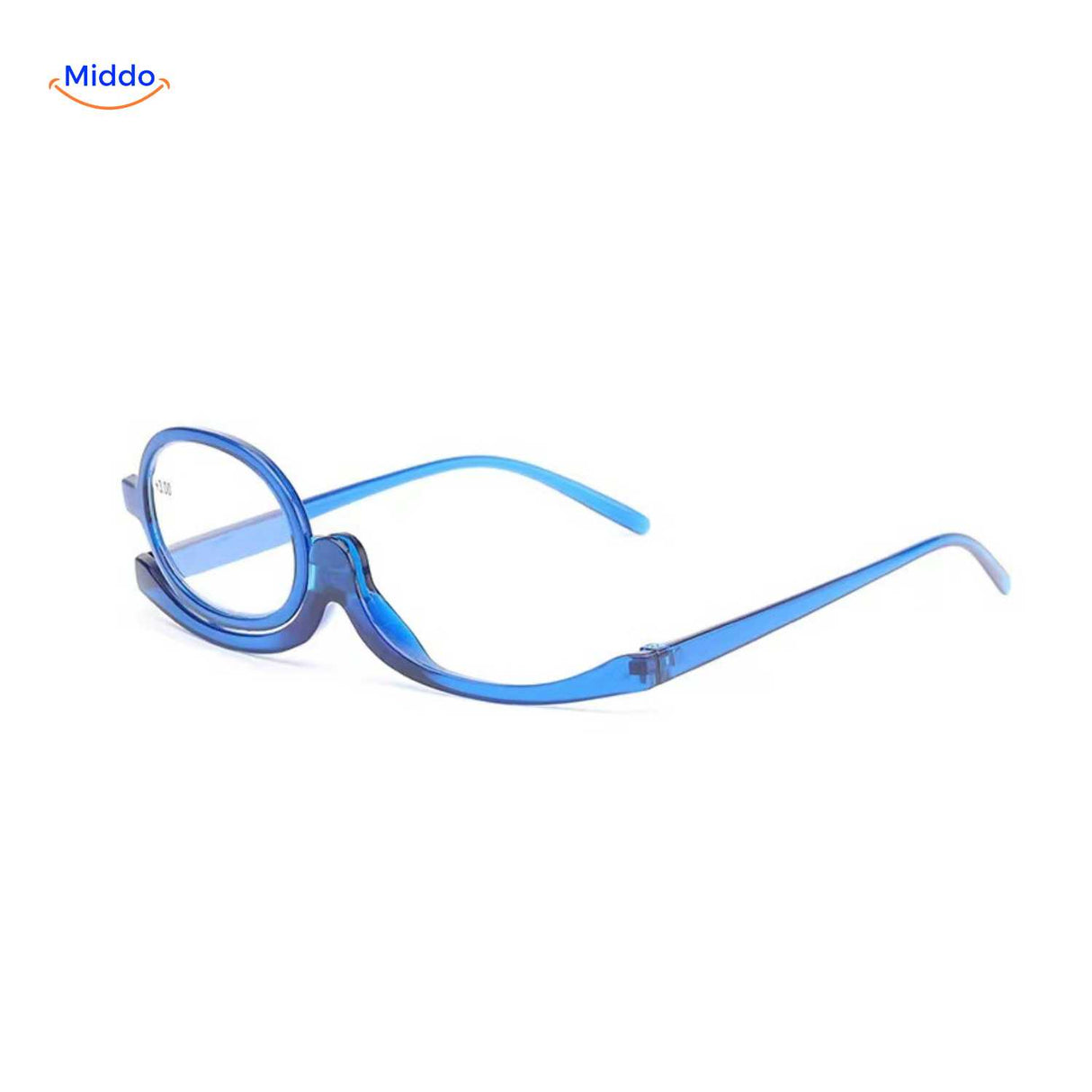 loopex bril klassieke zwart blauwe make up bril www.middo.nl