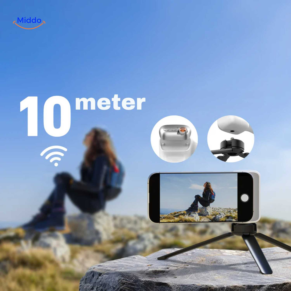 maggrip handle draadloze afstandsbediening met 10 meter bereik www.middo.nl