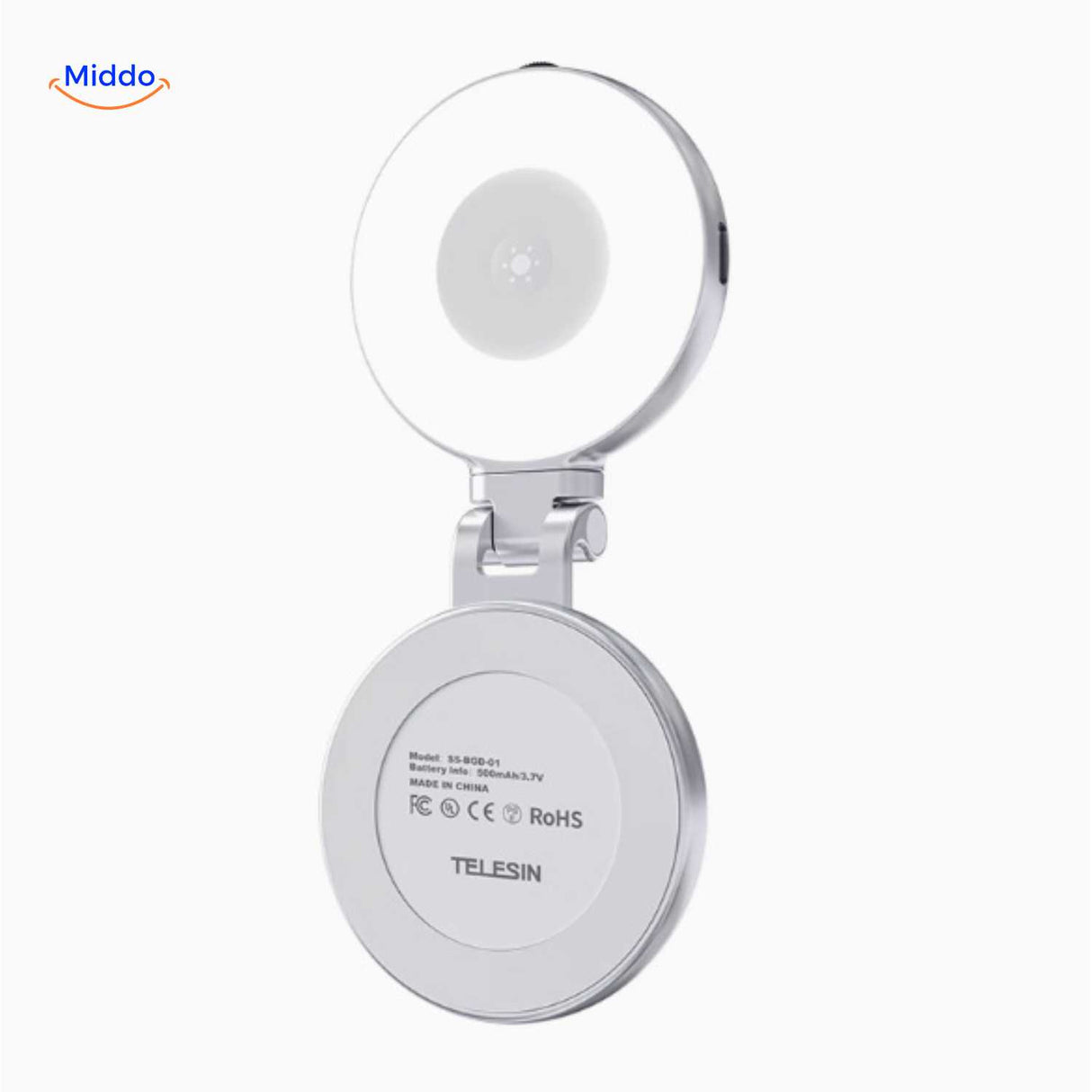 maggrip handle led ringlicht met oplaadbare batterij en scharnier www.middo.nl