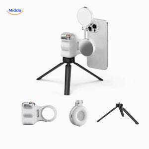 maggrip handle met ringlicht statief en modulaire onderdelen www.middo.nl