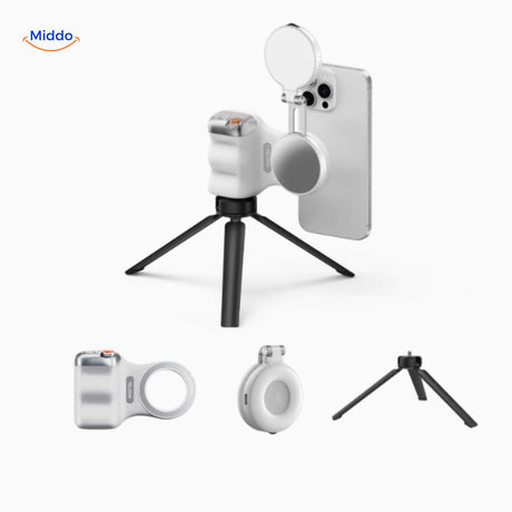maggrip handle met ringlicht statief en modulaire onderdelen www.middo.nl