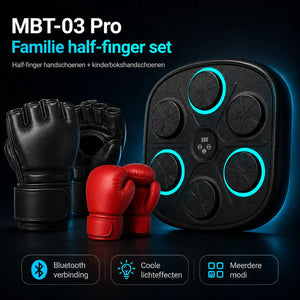 MBT-03 Pro familie boksset met rode volwassen bokshandschoenen en kinderhandschoenen