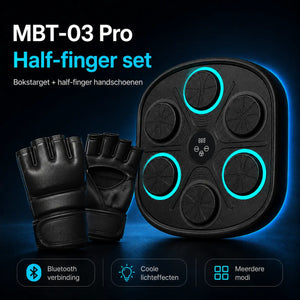 MBT-03 Pro bokstarget met volwassen half-finger bokshandschoenen voor interactieve bokstraining thuis