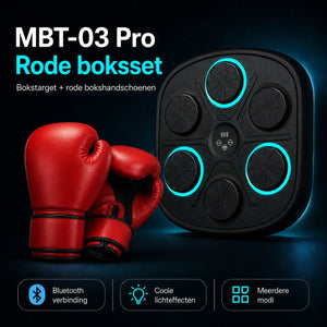 MBT-03 Pro bokstarget met rode volwassen bokshandschoenen voor reflextraining en conditietraining