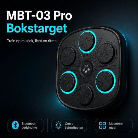 MBT-03 Pro bokstarget voor thuis trainen met interactieve lichttargets en Bluetooth-ondersteuning