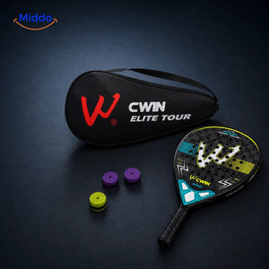 ApexTour padelracket: racket met tas en gekleurde overgrips.