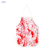BloodstainFX Halloween-kostuumschort: wit schort met rode print op witte achtergrond.