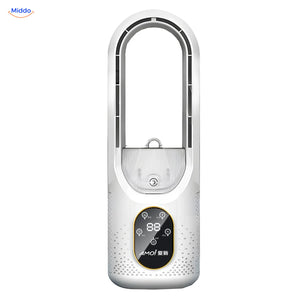 BreezeLite USB-bureauventilator: wit model van voren op witte achtergrond.