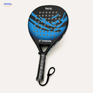 CourtMatch padelracket: blauw rond model van voren.