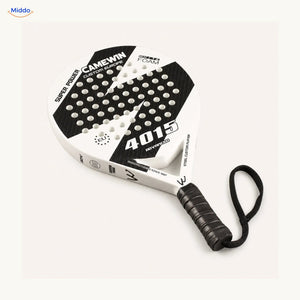 CourtMatch padelracket: wit model met zwart slagvlak.
