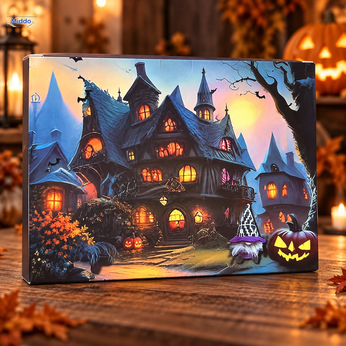 FestiveFrights Halloween gnome aftelbox in warme Halloween-sfeer
