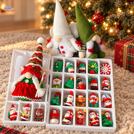 FestiveFrights kerst aftelbox met 24 dagen en drie pluche gnomen