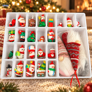 FestiveFrights kerst aftelbox met 31 dagen en drie kleine pluche gnomen