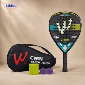 ProStrike padelracket: racket met draagtas, overgrip en accessoires.