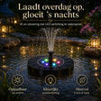 Middo Solar Oasis 18 cm zonnefontein met LED-verlichting voor sfeer in de avond