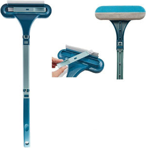 MultiBrush stofborstel met afneembare borstelkop en blauwe handgreep