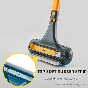 MultiBrush met TRP zachte rubber strip en borstels voor krasvrij reinigen van glas