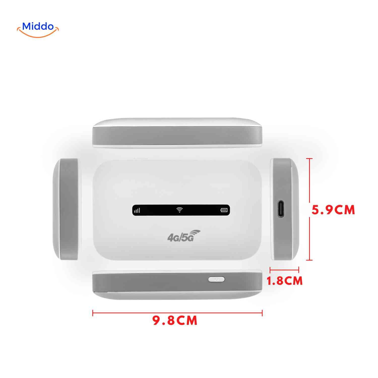netrovia router 4g 5g hotspot met afmetingen voor draagbaarheid www.middo.nl