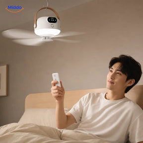 Night Breeze Fan met stekker en Type-C-kabel zonder accu