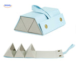 optigarde brillenkoker blauw 3 vaks opvouwbare brillendoos www.middo.nl