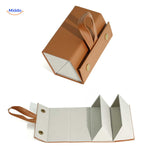 optigarde brillenkoker caramel 2 vaks vouwbare etui www.middo.nl