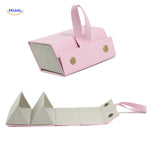 optigarde brillenkoker roze 2 vaks vouwbare brillenkoker www.middo.nl