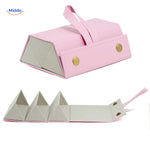 optigarde brillenkoker roze 3 vaks stijlvolle opbergdoos www.middo.nl