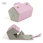 optigarde brillenkoker roze 5 vaks opvouwbare reisetui www.middo.nl