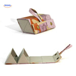 optigarde brillenkoker roze bloemen 2 vaks velours vouwetui www.middo.nl