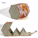 optigarde brillenkoker roze bloemen 6 vaks opvouwbare brillenhouder www.middo.nl