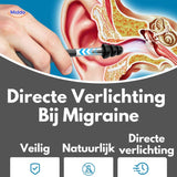 otorelief oordrukapparaat directe migraineverlichting via oor www.middo.nl